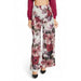 Wide-leg Palazzo Pants in Pink and Burgundy Floral Print by Rinascimento