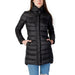 Woman modeling Peuterey women jacket, black puffer style