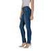 Woman modeling Liu Jo Women’s Worn-Out Effect Blue Jeans with Pockets in blue denim