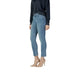 Woman in Liu Jo Blue Jeans and nude heels, perfect for Spring/Summer style