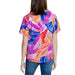 Vila Clothes Urban Floral Shirt - Woman Wearing Colorful Blouse with Flower Print