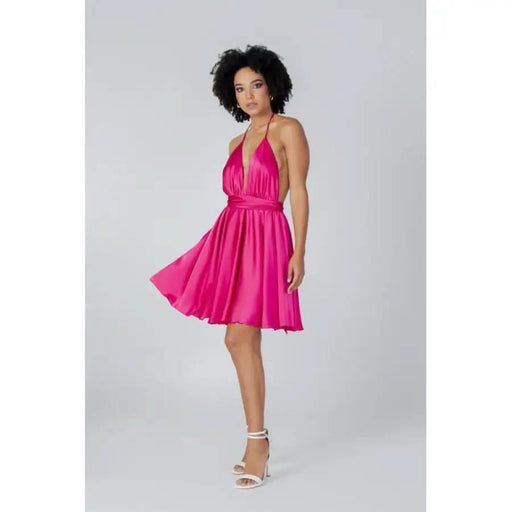 Sol Wears Women - Dress - fuchsia / S - Clothing Dresses