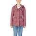 Woman in pink Only women jacket and jeans - apparel accessories.