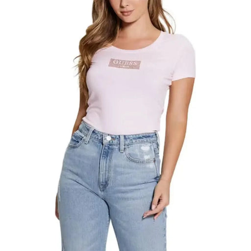 Guess - Women T-Shirt - pink / XS - Clothing T-shirts