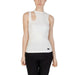 Desigual Desigual women wearing white Desigual women undershirt and black pants