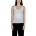 Woman in Guess women undershirt with ’love’ on white tank top