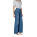 Woman modeling Liu Jo Women’s Blue Jeans Cotton Blend in stylish wide-leg design