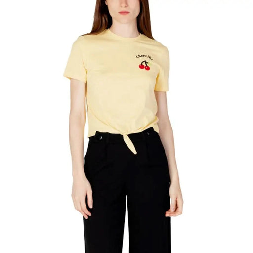 Only - Women T-Shirt - yellow / S - Clothing T-shirts