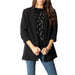 Elegant Women’s Black Blazer with Lapel Collar and Front Pockets for versatile styling