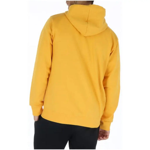 Yellow hooded sweatshirt for men from U.S. Golf Club, shown from the back